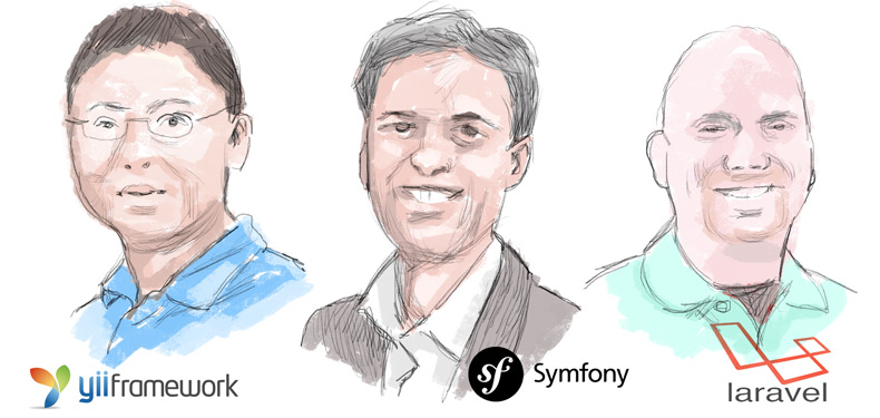 Comparing Yii, Symfony 2 and Laravel frameworks.